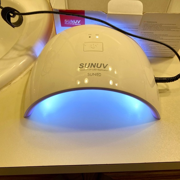 SUNUV SUN 9C 2 IN 1 LED UV LAMP NAIL LAMP CURING 2XS FASTER 18 LED EUC IN BOX - Picture 5 of 16